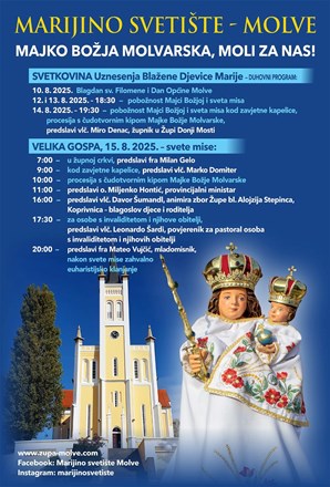 Duhovna priprava i proslava Velike Gospe u Marijinu svetištu u Molvama